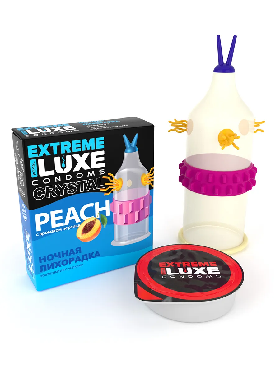 Презервативы презерватив luxe black extreme ночная лихорадка, персик в Перми