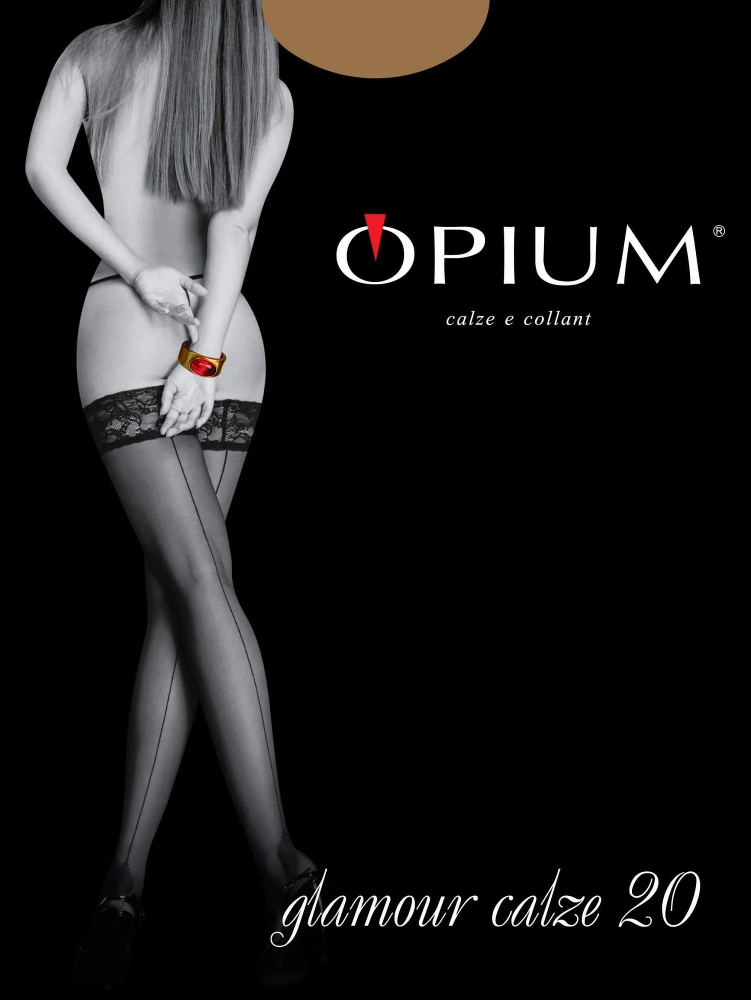 Эротическое чулки opium glamour calze 20 den телесные, размер 3 в Перми