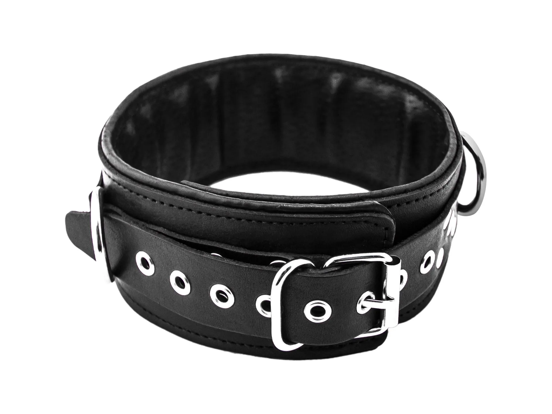 ошейник pinkrabbit на мягкой подкладке, чёрный в Перми