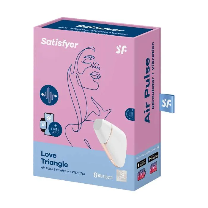 вибро-вакуумно-волновой стимулятор satisfyer love triangle, белый в Перми