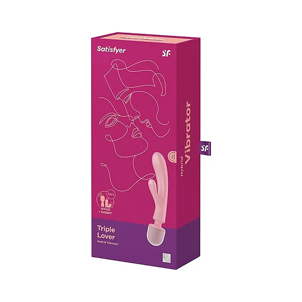 универсальный массажер ванд-кролик satisfyer triple lover, розовый в Перми