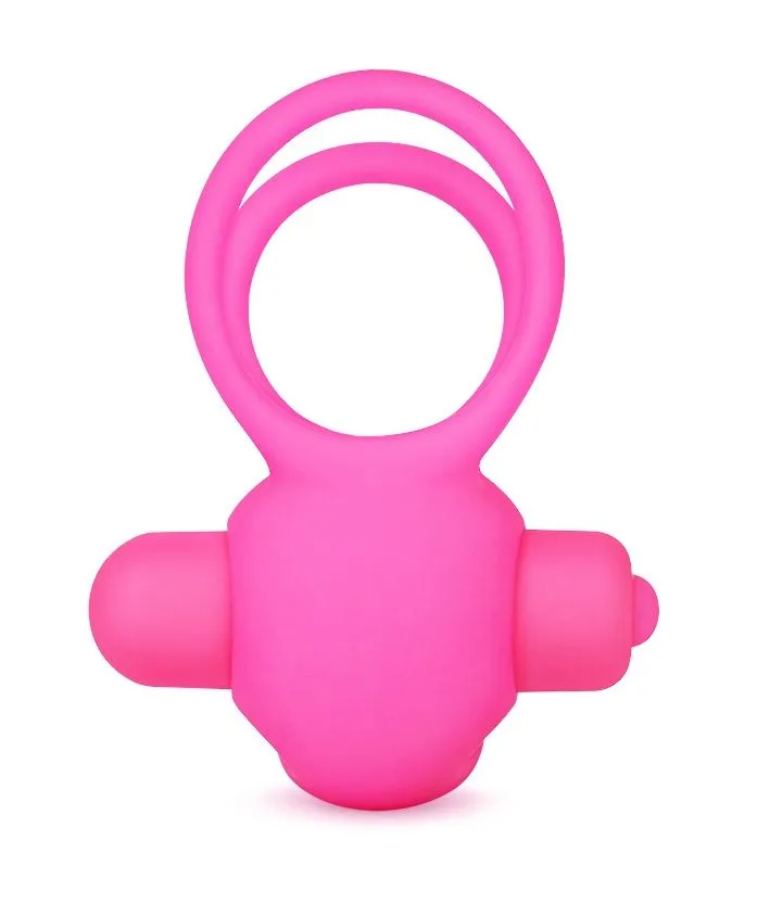 Виброкольцо Lovetoy Power Clit Duo, розовое