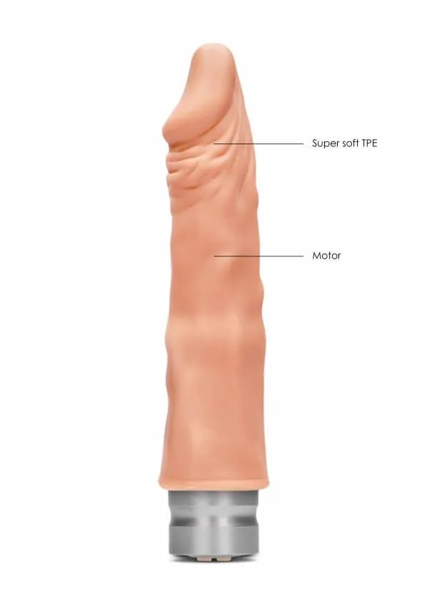 вибромассажер реалистичный realrock vibrating dildo, телесный в Перми