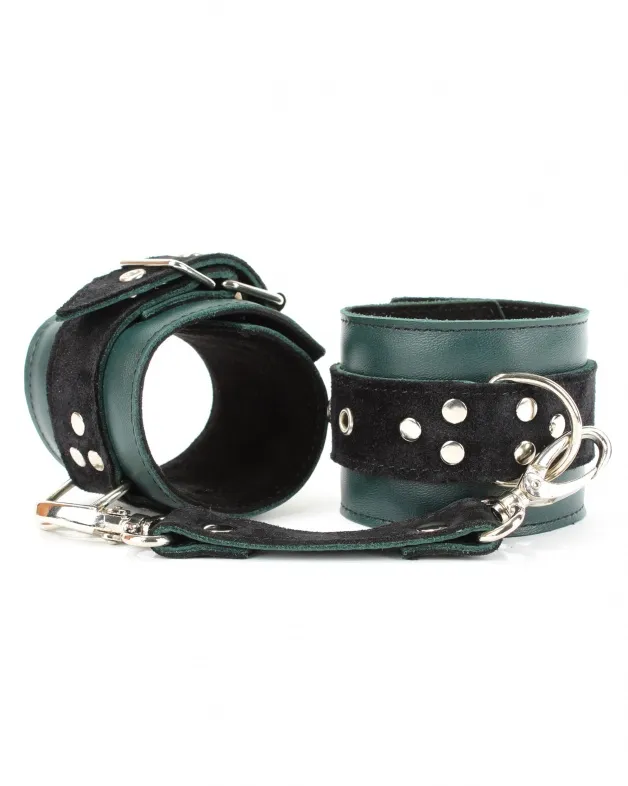 наручники lady's arsenal изумруд из кожи и замши 67023ars в Перми
