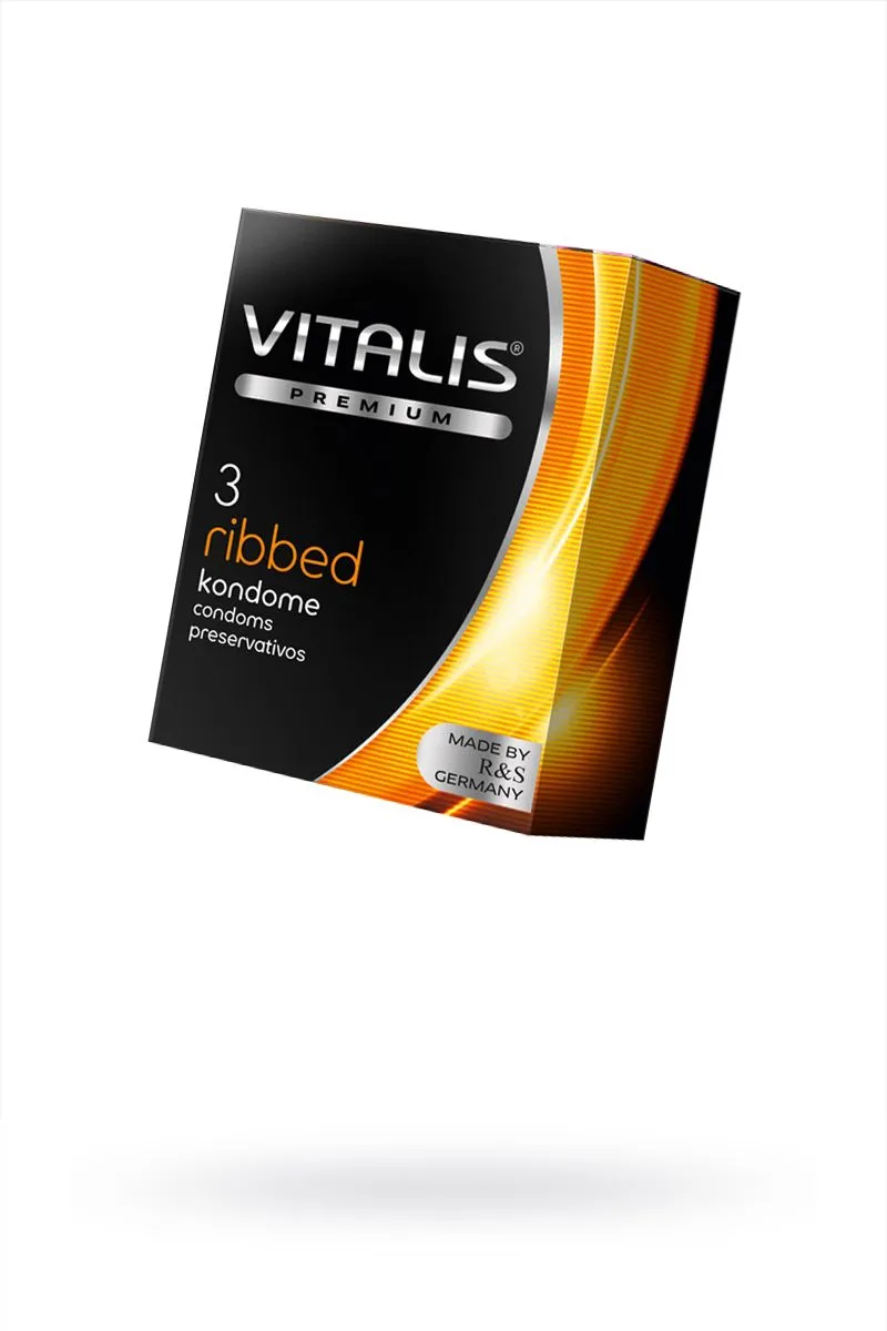 презервативы vitalis, premium, ribbed, ребристые, 18 см, 5,3 см, 3 шт. в Перми