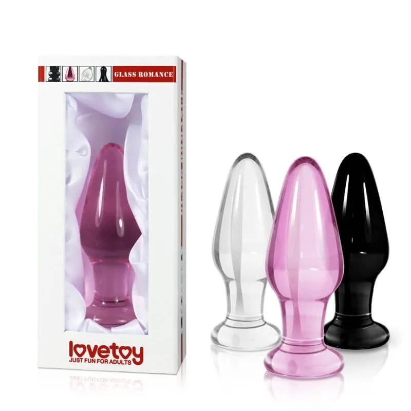 анальная пробка lovetoy glass romance 11, прозрачная в Перми