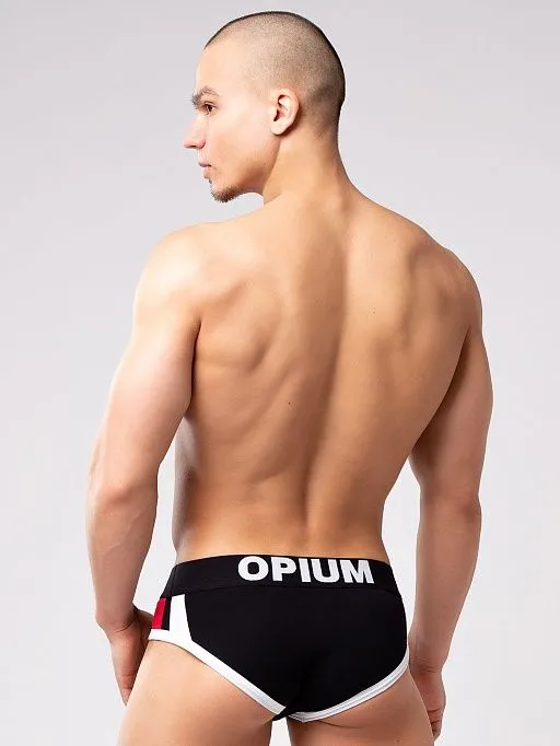 Эротическое трусы мужские слипы opium r137, черные в Перми