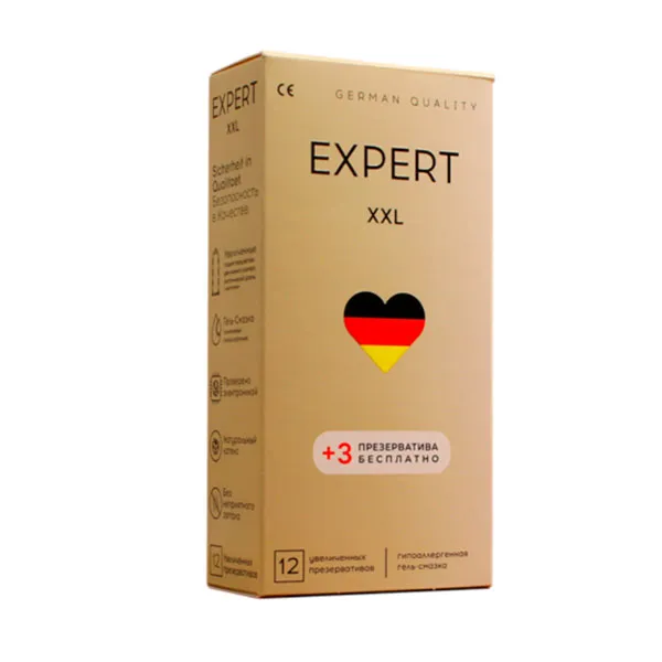 презервативы expert xxl №12 + 3 шт бесплатно, увеличенного размера в Перми