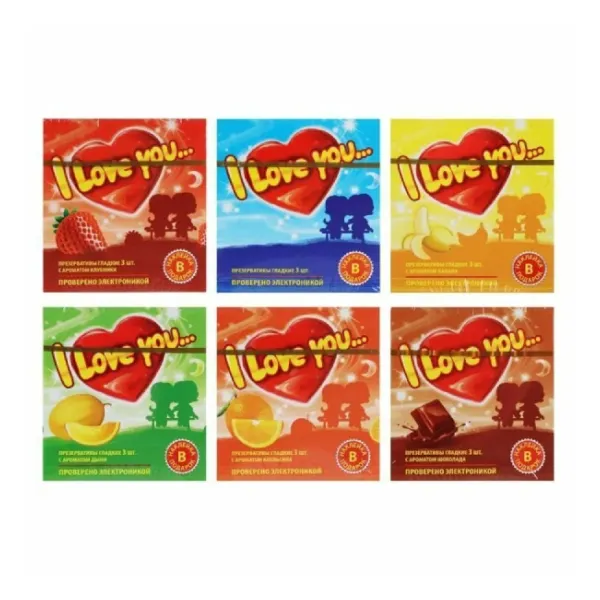 презервативы "i love you", 3 шт, в ассортименте в Перми