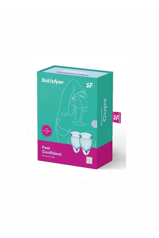 Набор менструальных чаш Satisfyer Feel confident Menstrual Cup (light blue)