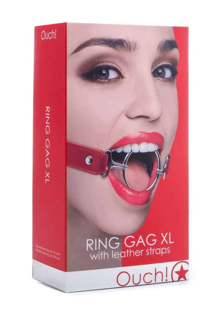 кляп-кольцо ring gag xl, красный в Перми