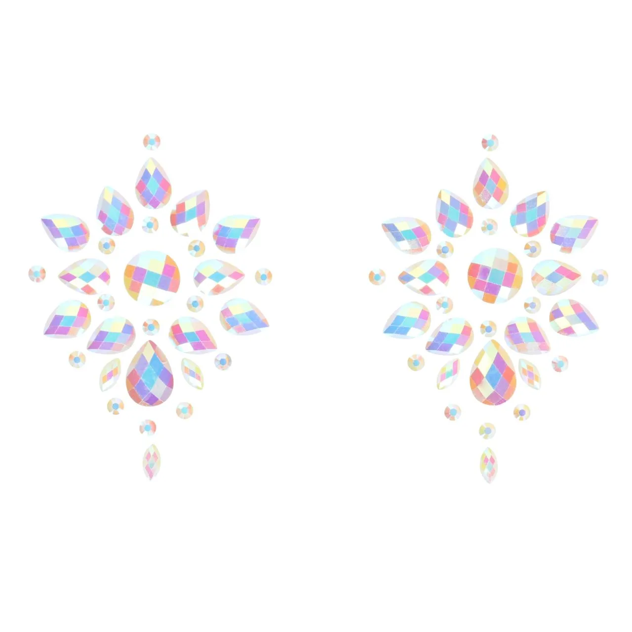 декоративное украшение (камни) на клеевой основе body jewelry stickers - nipples - glow in the dark в Перми