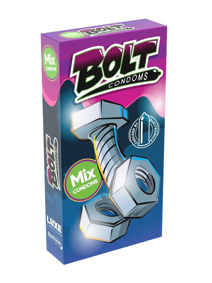презервативы luxe, bolt condoms, микс, 18 см, 5,2 см, 6 шт. в Перми