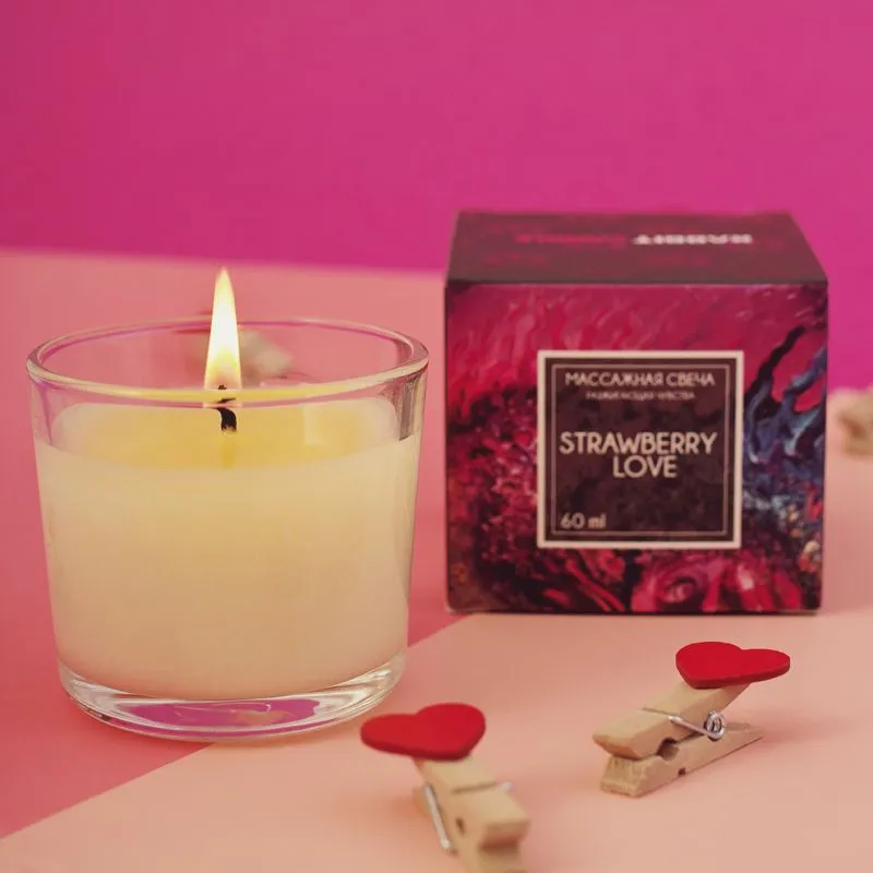 свеча массажная pinkrabbit, аромат strawberry love, 60 мл в Перми