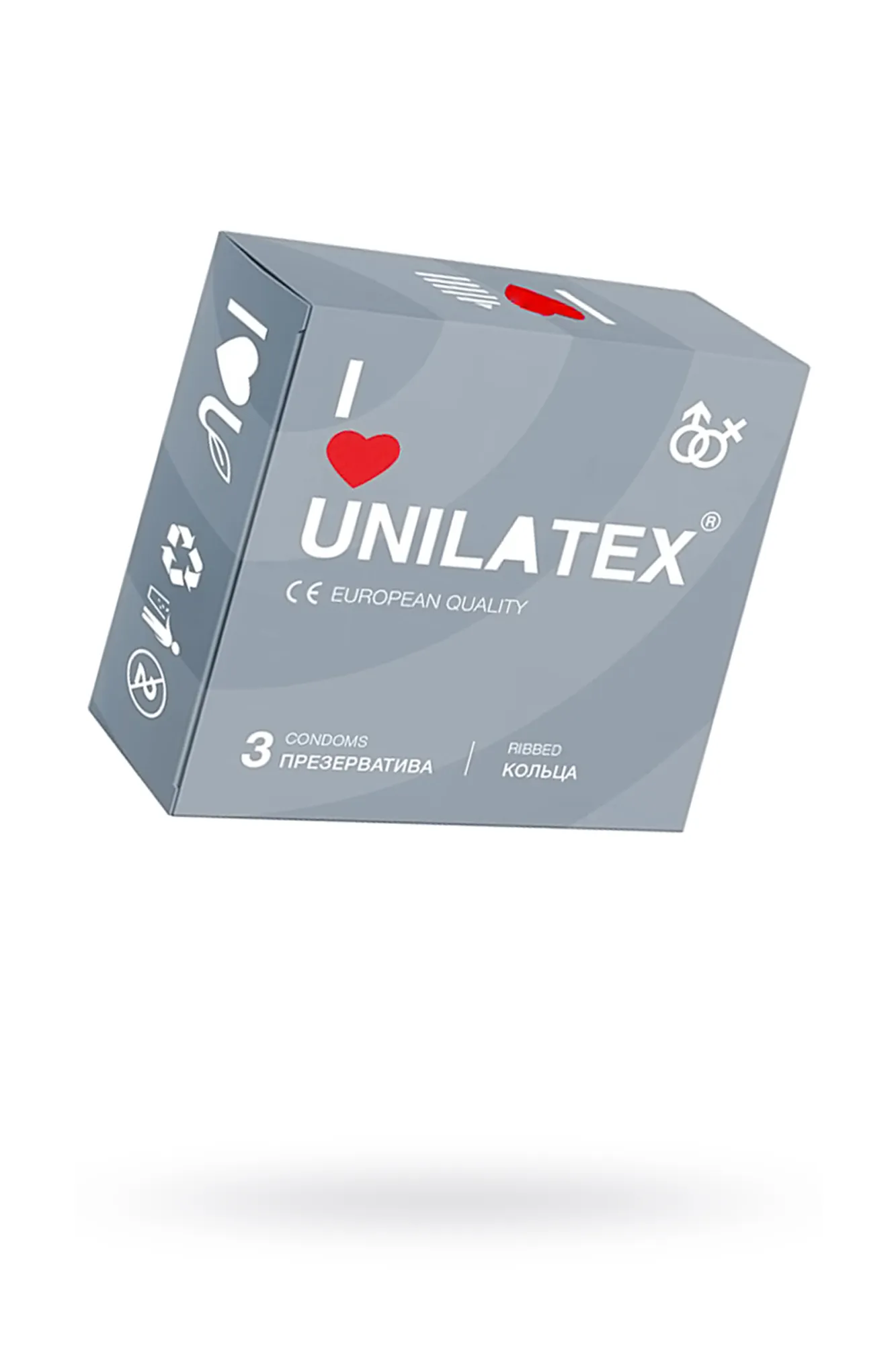 презервативы unilatex, ribbed, латекс, ребристые, 19 см, 5,4 см, 3 шт. в Перми