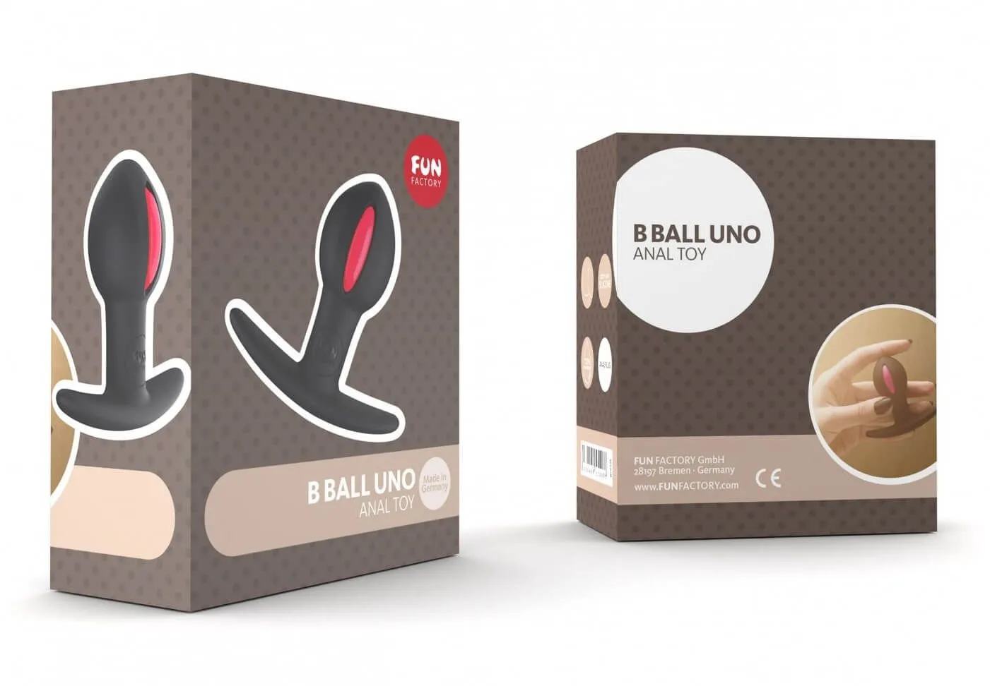 анальный шарик fun factory b ball uno, черно-малиновый в Перми