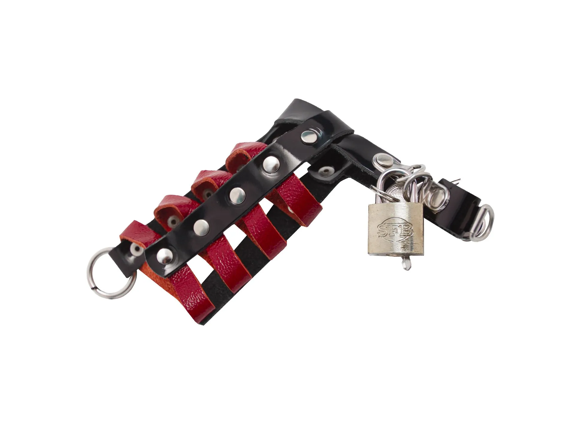 Пояс верности красный PinkRabbit с замочком, универсальный размер