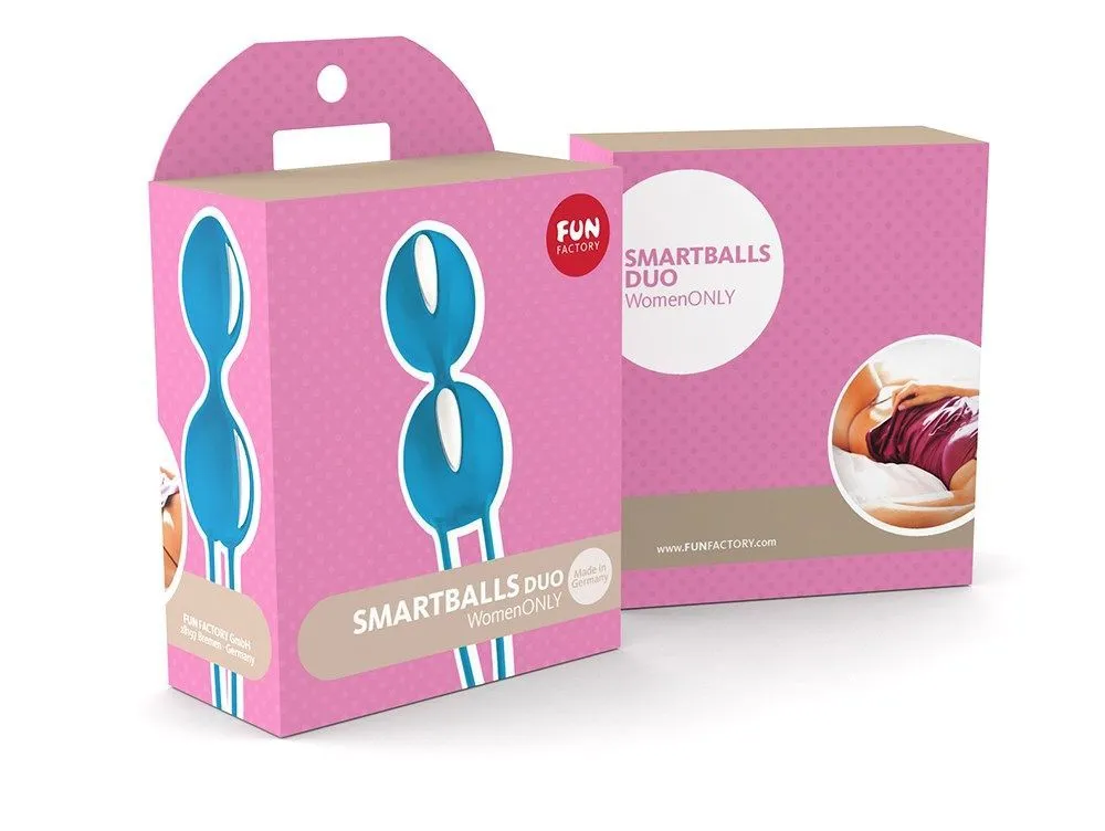 вагинальные шарики fun factory smartballs duo, ярко-голубые в Перми