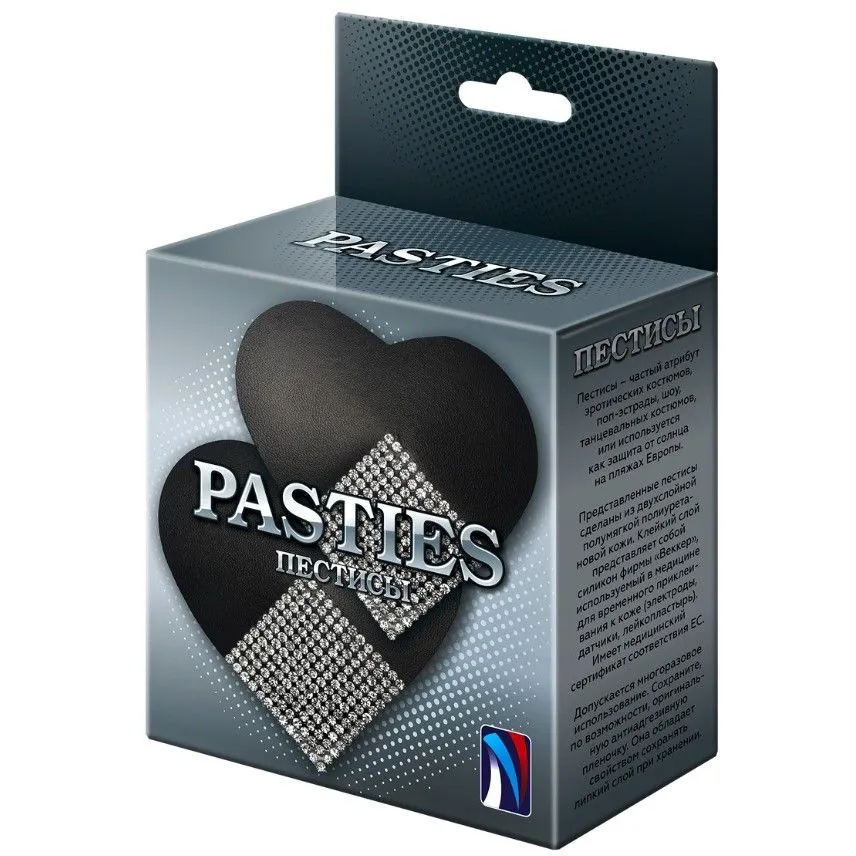 Пестисы черные кож.зам со стразами