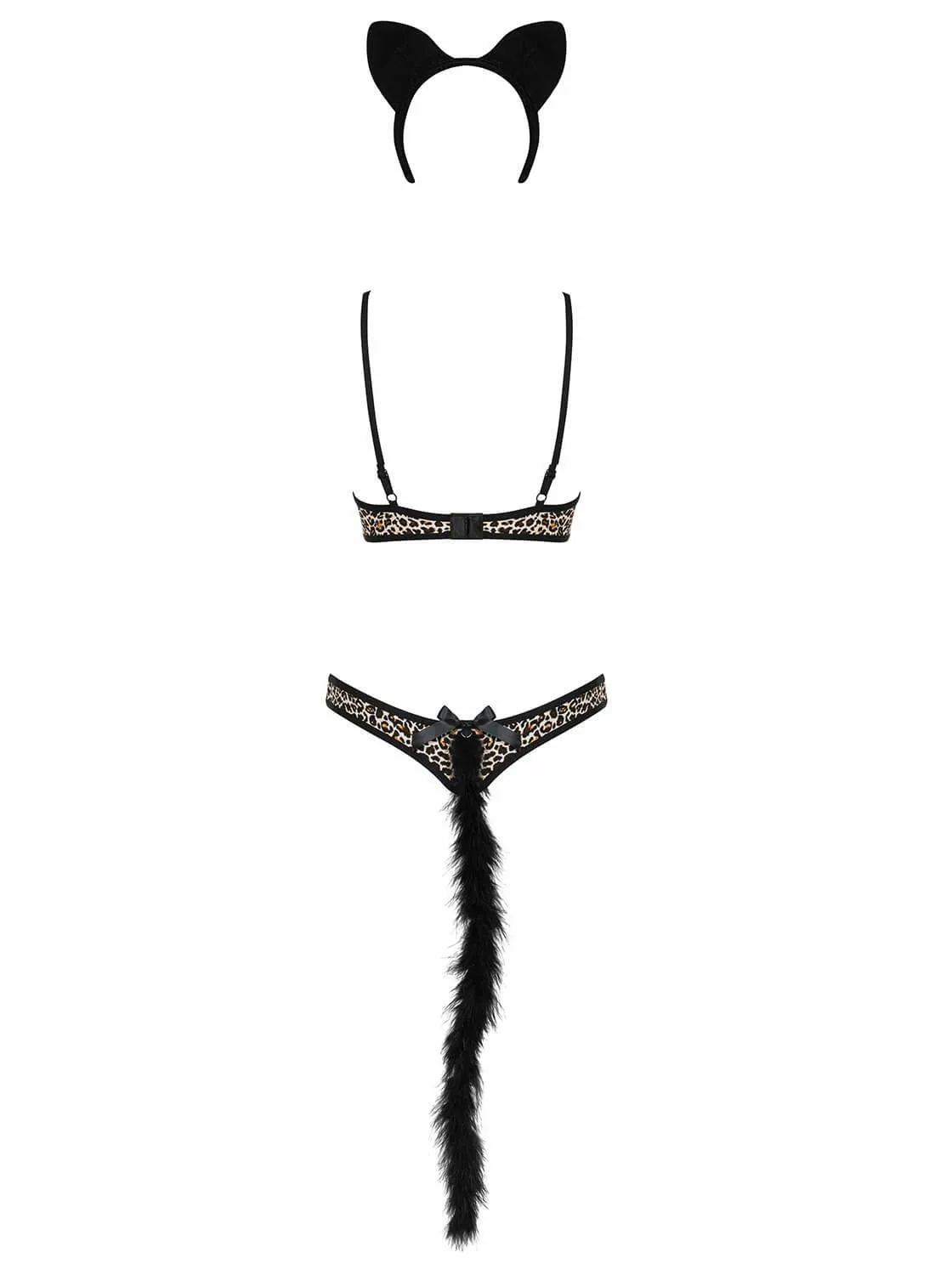 Эротическое комплект нижнего белья obsessive cheetia с хвостиком и ушками в Перми
