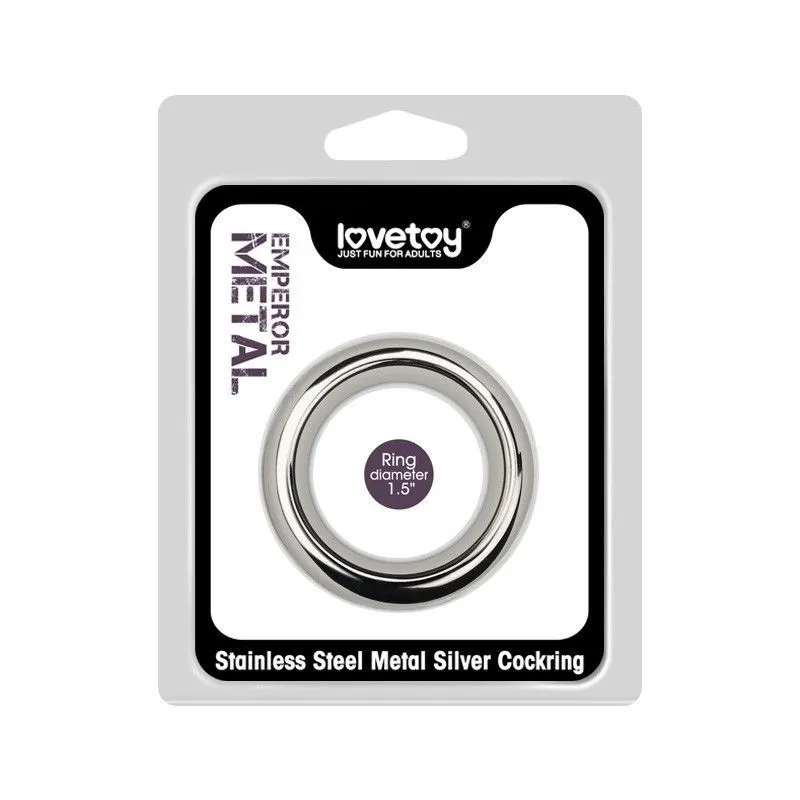кольцо lovetoy metal silver cockring 4 см, металлическое в Перми