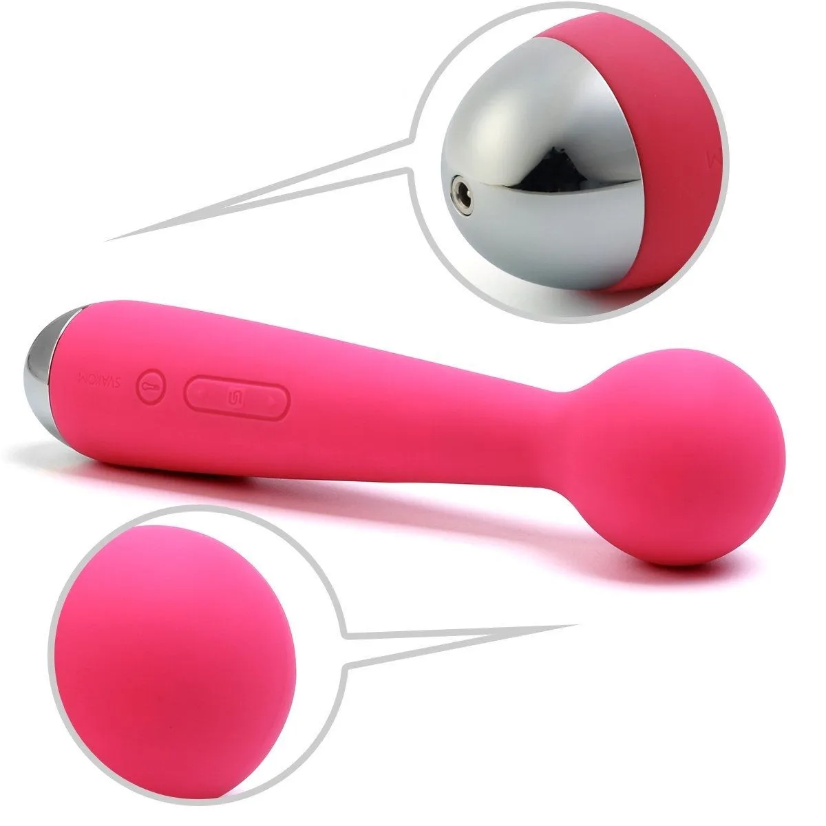 универсальный массажер с насадкой svakom emma, розовый в Перми