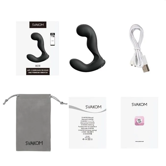 вибромассажёр простаты svakom iker, с пульсацией, черный в Перми