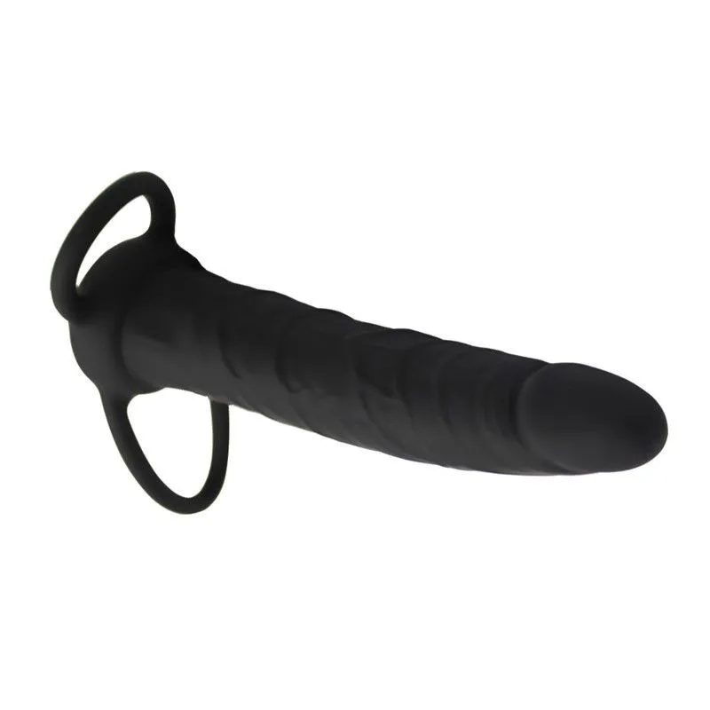 насадка анальная lovetoy silicone fantasy duoble prober, чёрная в Перми