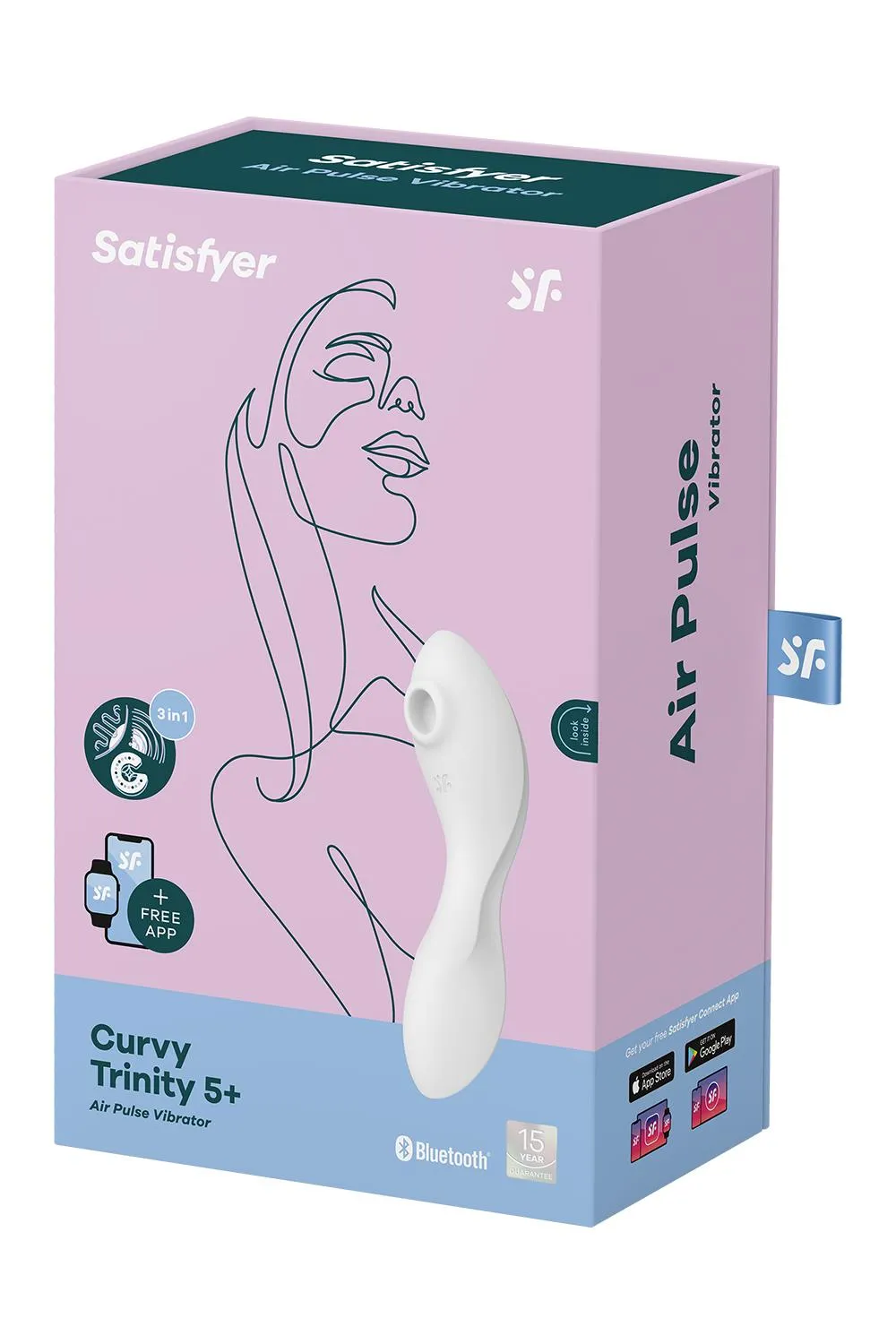 вакуумный массажер satisfyer curvy trinity 5+ white 036557sa в Перми