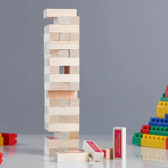 падающая башня "правда или действие" 54 бруска в Перми