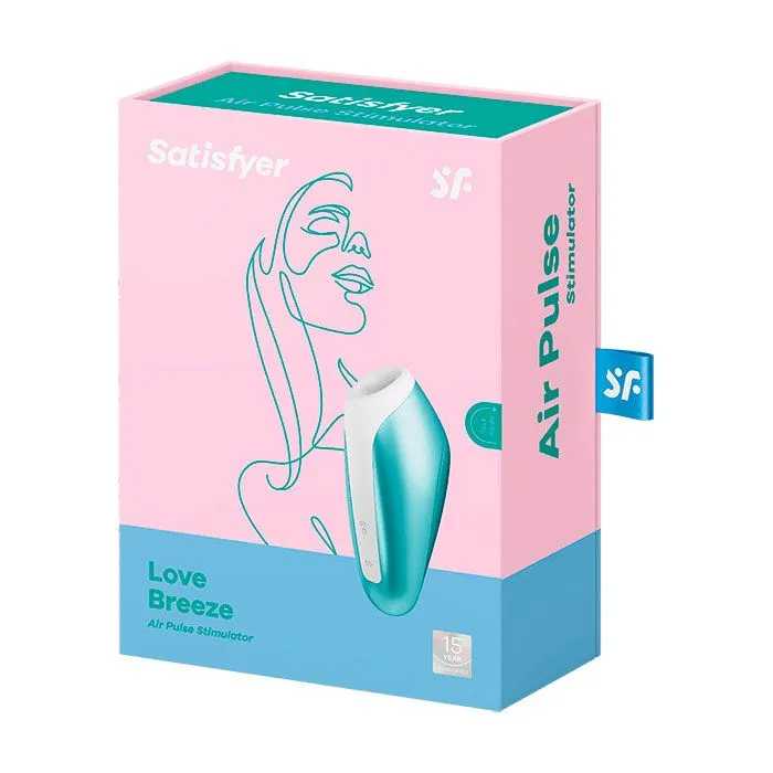 вакуум-волновой бесконтактный стимулятор клитора satisfyer love breeze, силикон, голубой в Перми