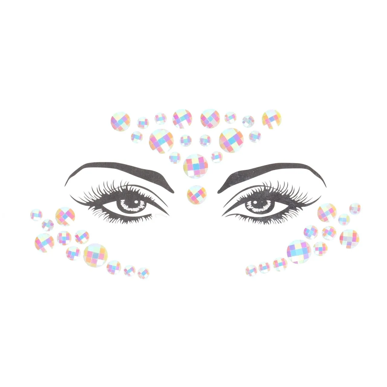 декоративное украшение (камни) на клеевой основе body jewelry stickers - face - glow in the dark - o в Перми