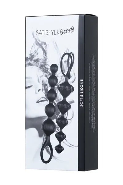 набор из 2 цепочек satisfyer beads black 000855sa в Перми