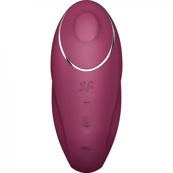 вибромассажер satisfyer tap & climax 1, силикон, бордовый, 11 см в Перми