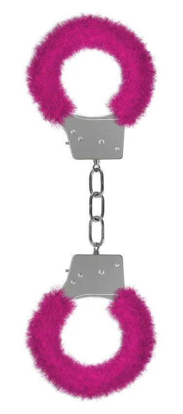 Наручники декоративные с мехом Shots Beginner"s Handcuffs Furry, розовые