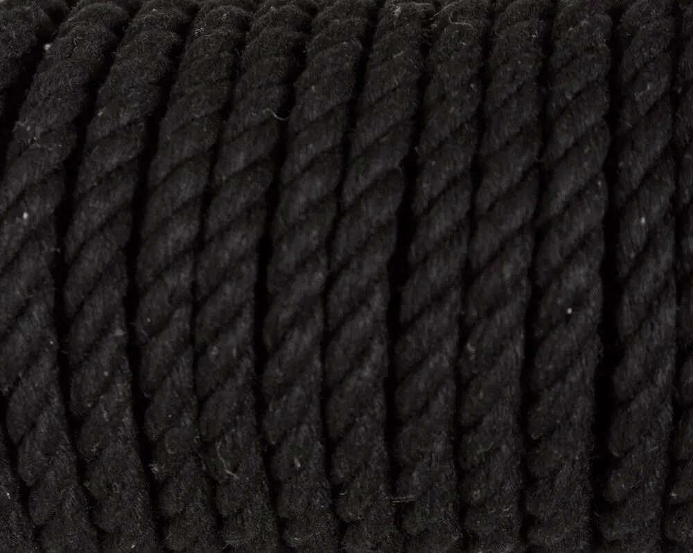 хлопковая веревка для шибари pinkrabbit черная, 20 м в Перми