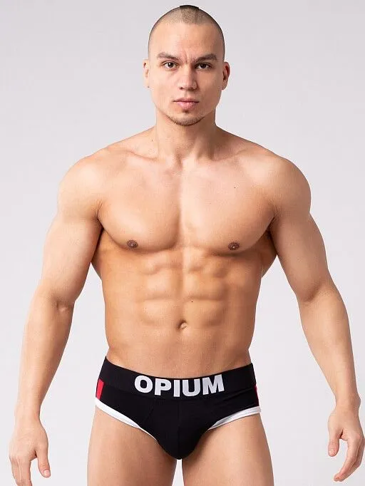 Эротическое трусы мужские слипы opium r137, черные в Перми