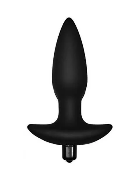 Анальная пробка Lovetoy Silicone Fantasy Anal Plug, с вибрацией, чёрная
