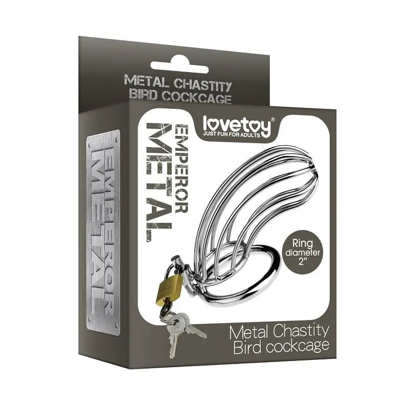 пояс верности lovetoy chastity bird cockcage, серебристый в Перми