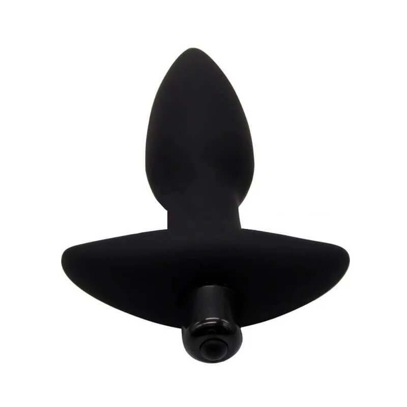 анальная пробка lovetoy silicone fantasy anal plug, с вибрацией, чёрная в Перми