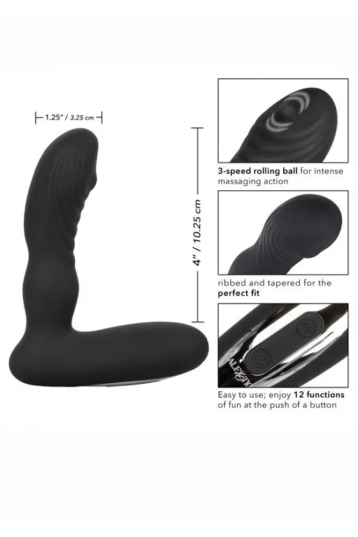 перезаряжаемый силиконовый массажер простаты roller ball probe с функцией "вращающийся шарик" в Перми