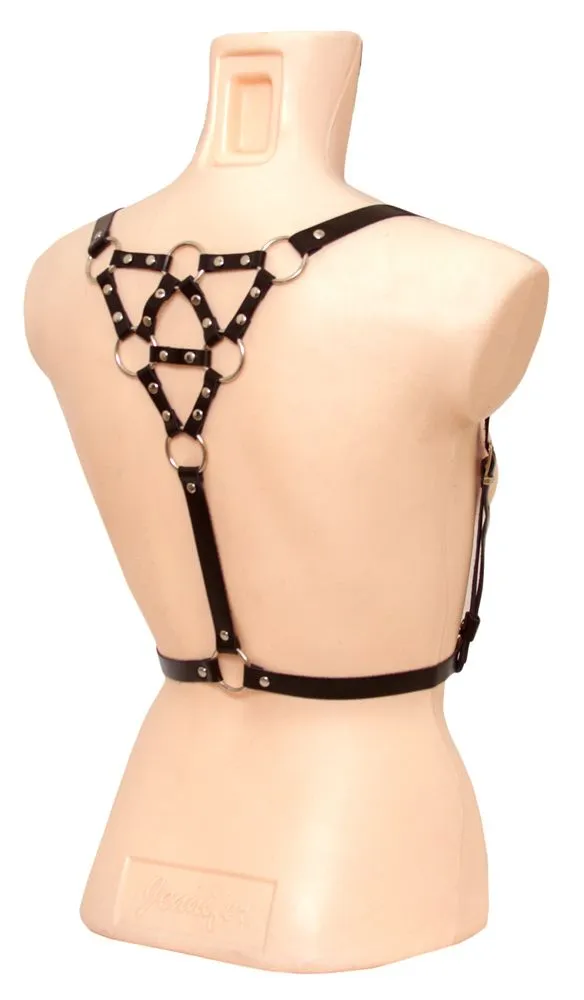 Эротическое бондажный комплект с треугольником, черный в Перми