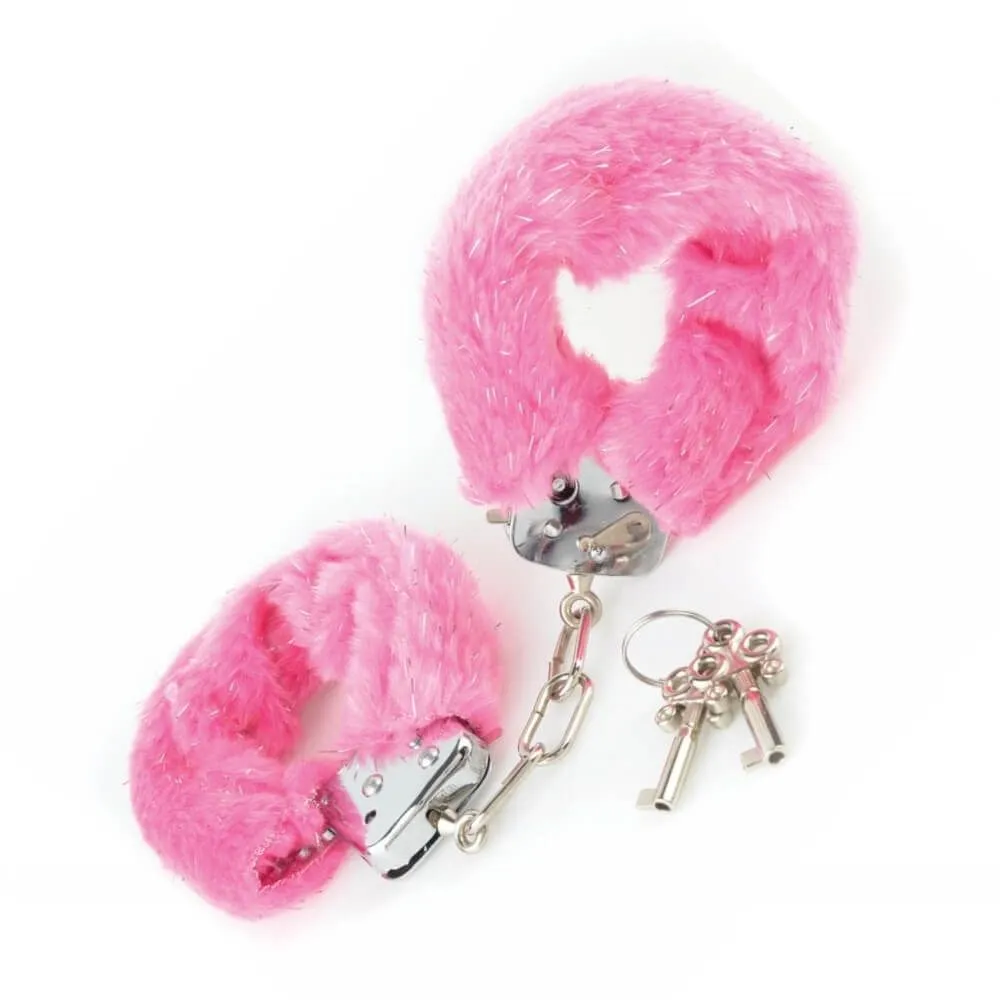 Наручники декоративные с мехом Pipedream Fancy Furry Cuffs, розовые