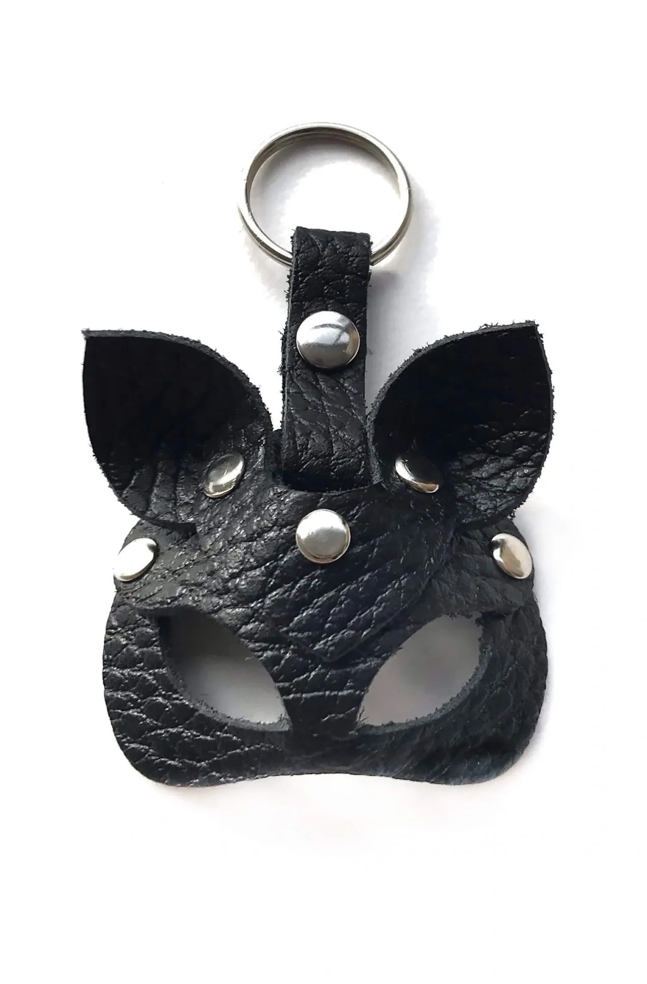 Брелок - маска кошки, чёрная