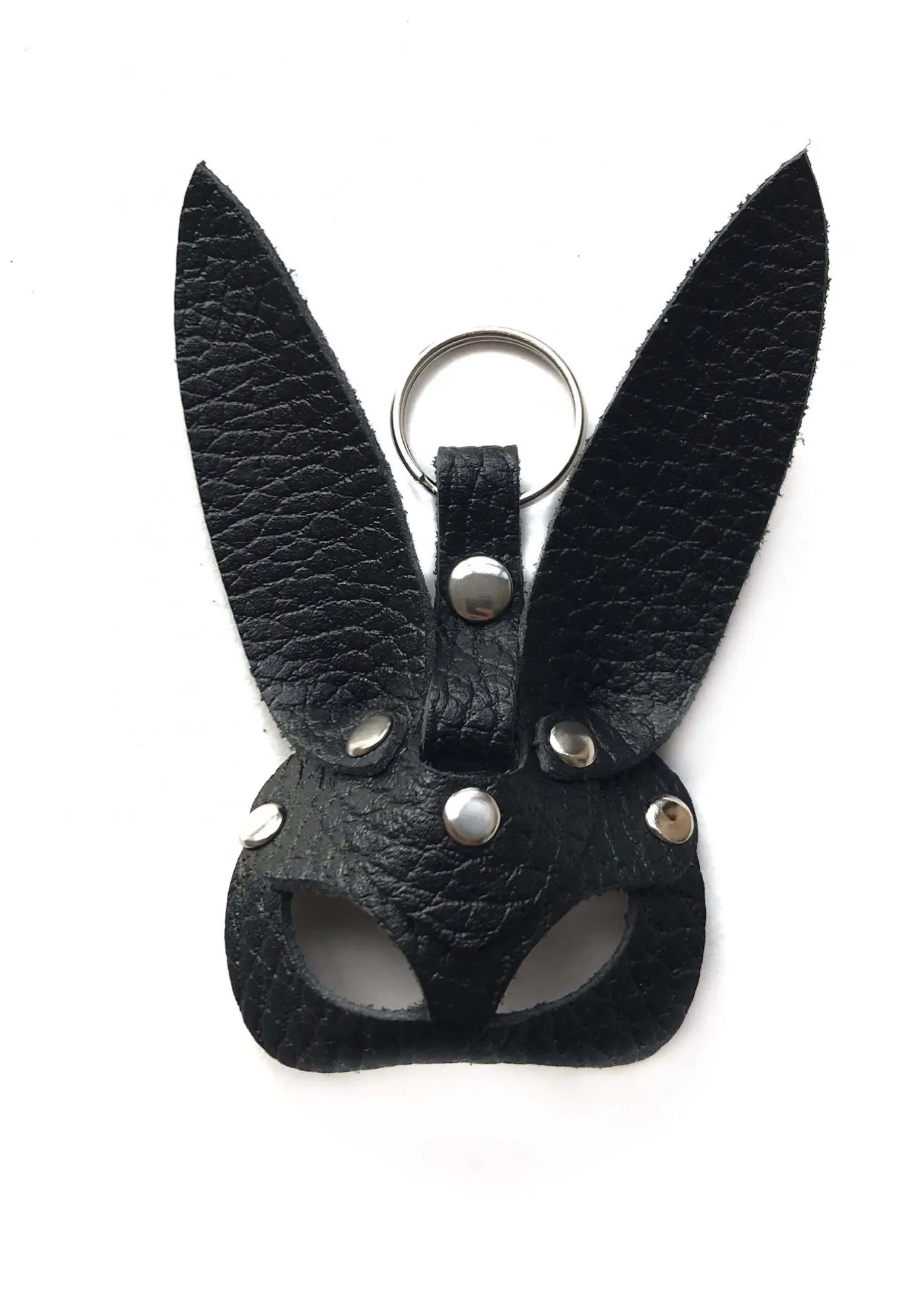 Брелок - маска зайца, чёрная
