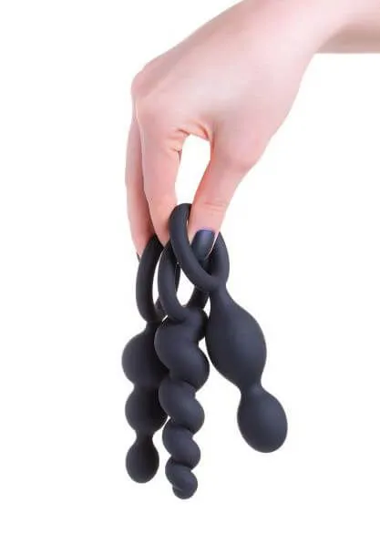 набор из трёх стимуляторов satisfyer booty call, чёрные в Перми