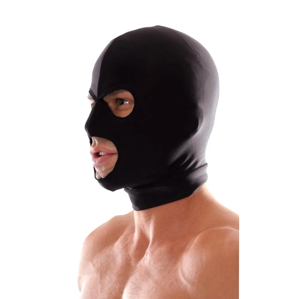 маска pipedream spandex 3 hole hood, черная в Перми
