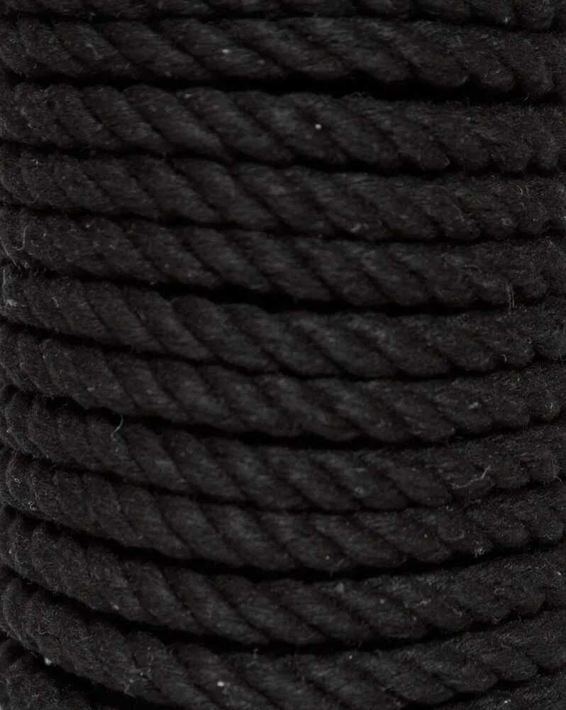 хлопковая веревка для шибари pinkrabbit черная, 10 м в Перми