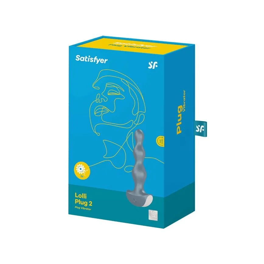 пробка анальная с вибрацией satisfyer lolli plug 2, голубая в Перми