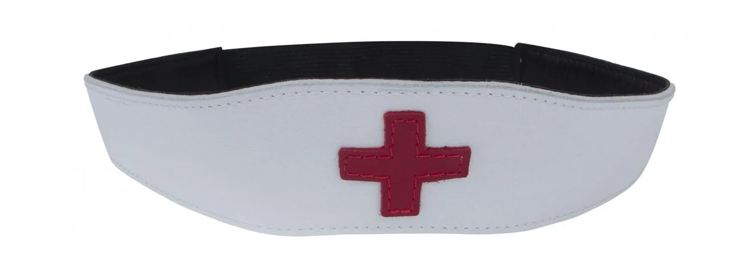 кокошник медсестры tm fire horse кожаный, белый в Перми